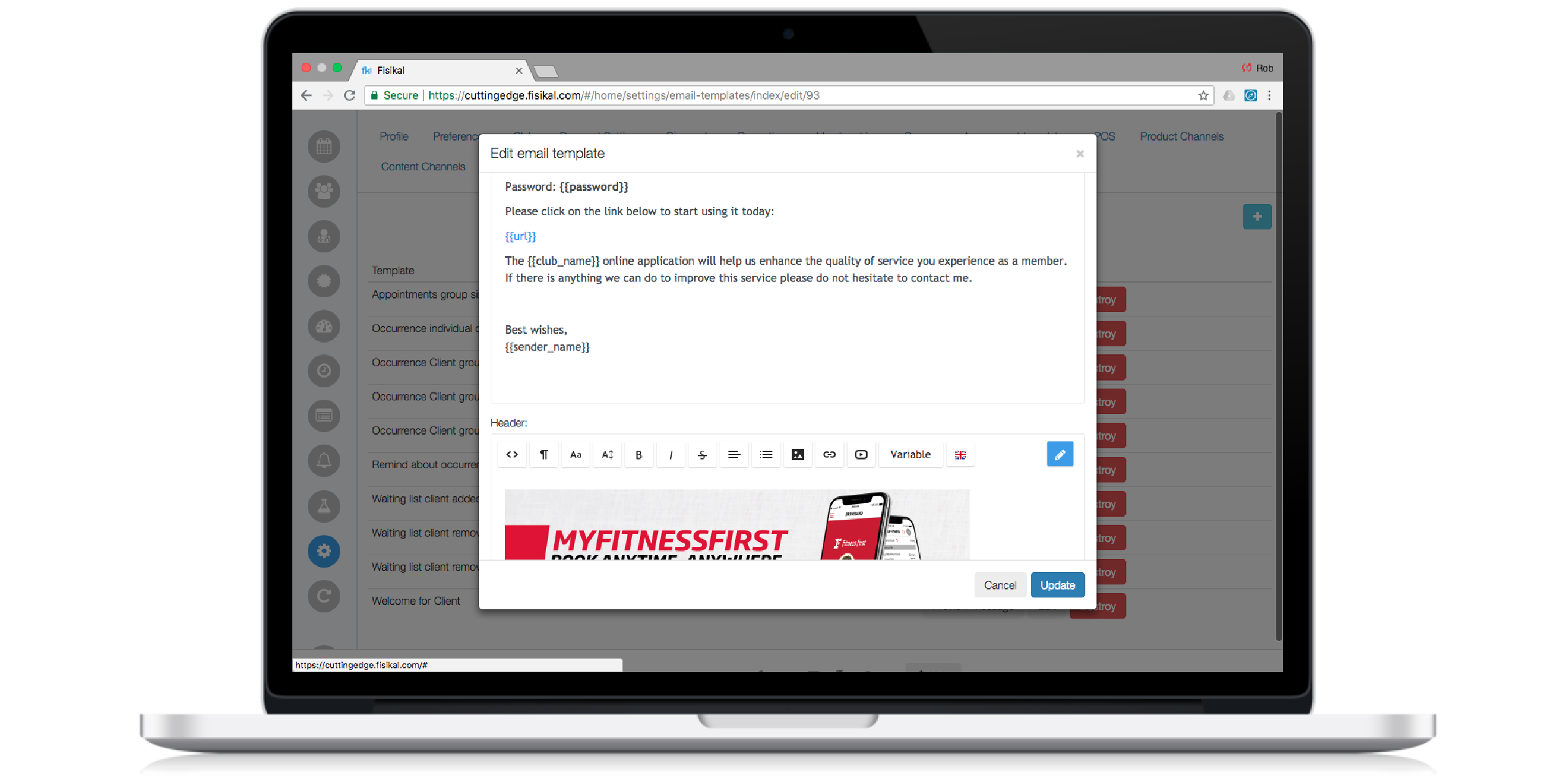 Branded Email Template Management
