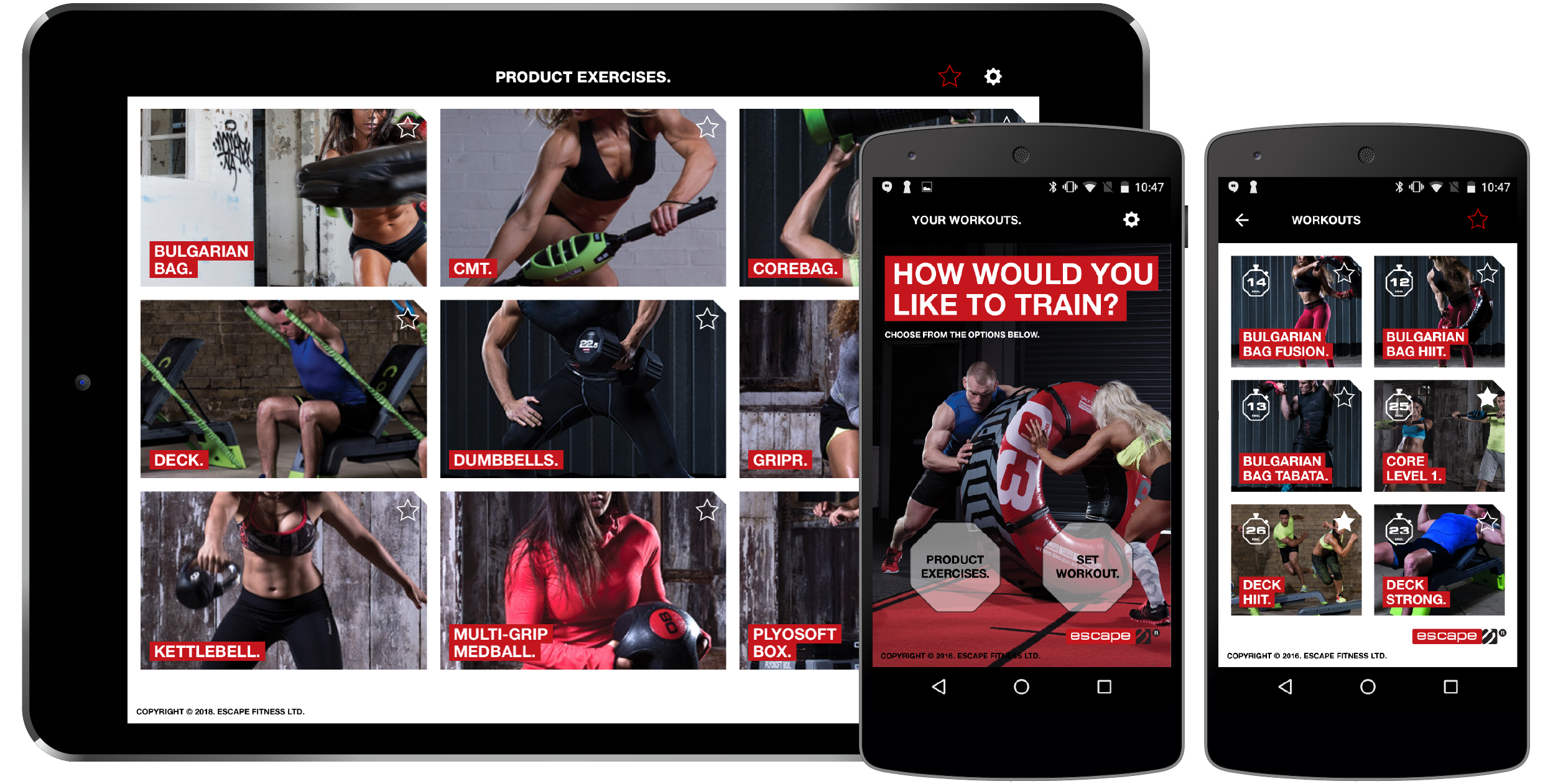 Escape Fitness Pro and Escape Fitness Consumer app