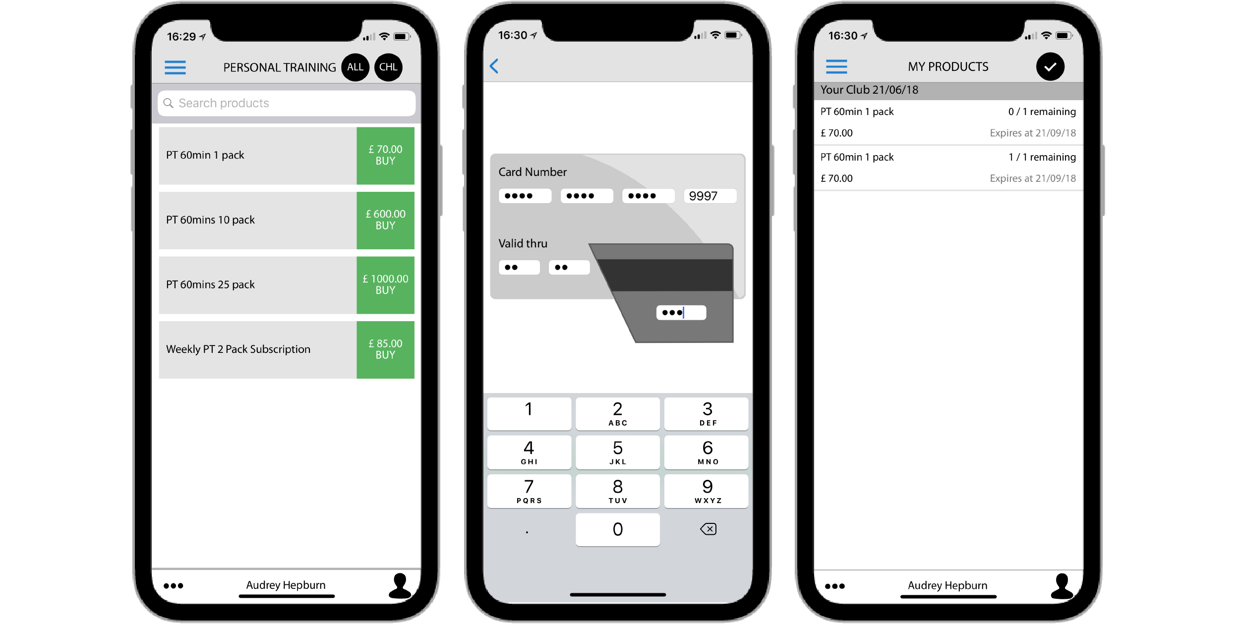 Mobile Payments using the Fisikal Member app