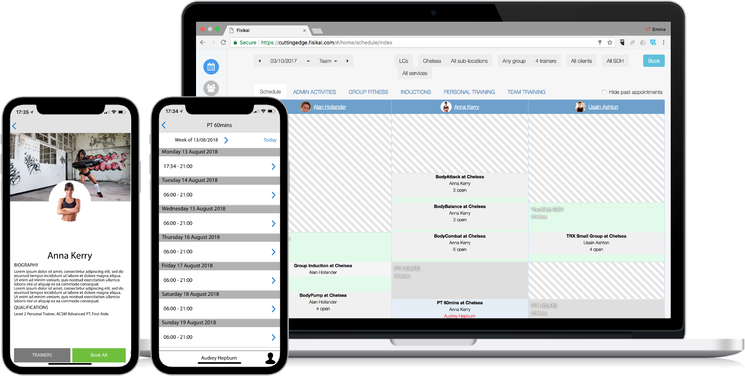PT Booking and Trainer Availability on Fisikal Member app